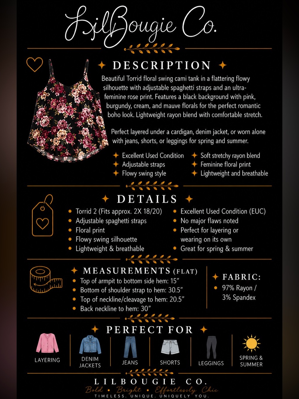 Torrid Floral Swing Cami | Size 2X (18/20) - Picture 2 of 7